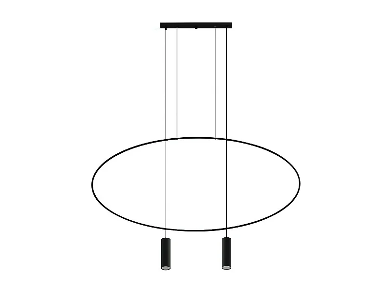Sollux lichting Holar Moderne Pendel-Deckenleuchte, Schwarz, 2x GU10