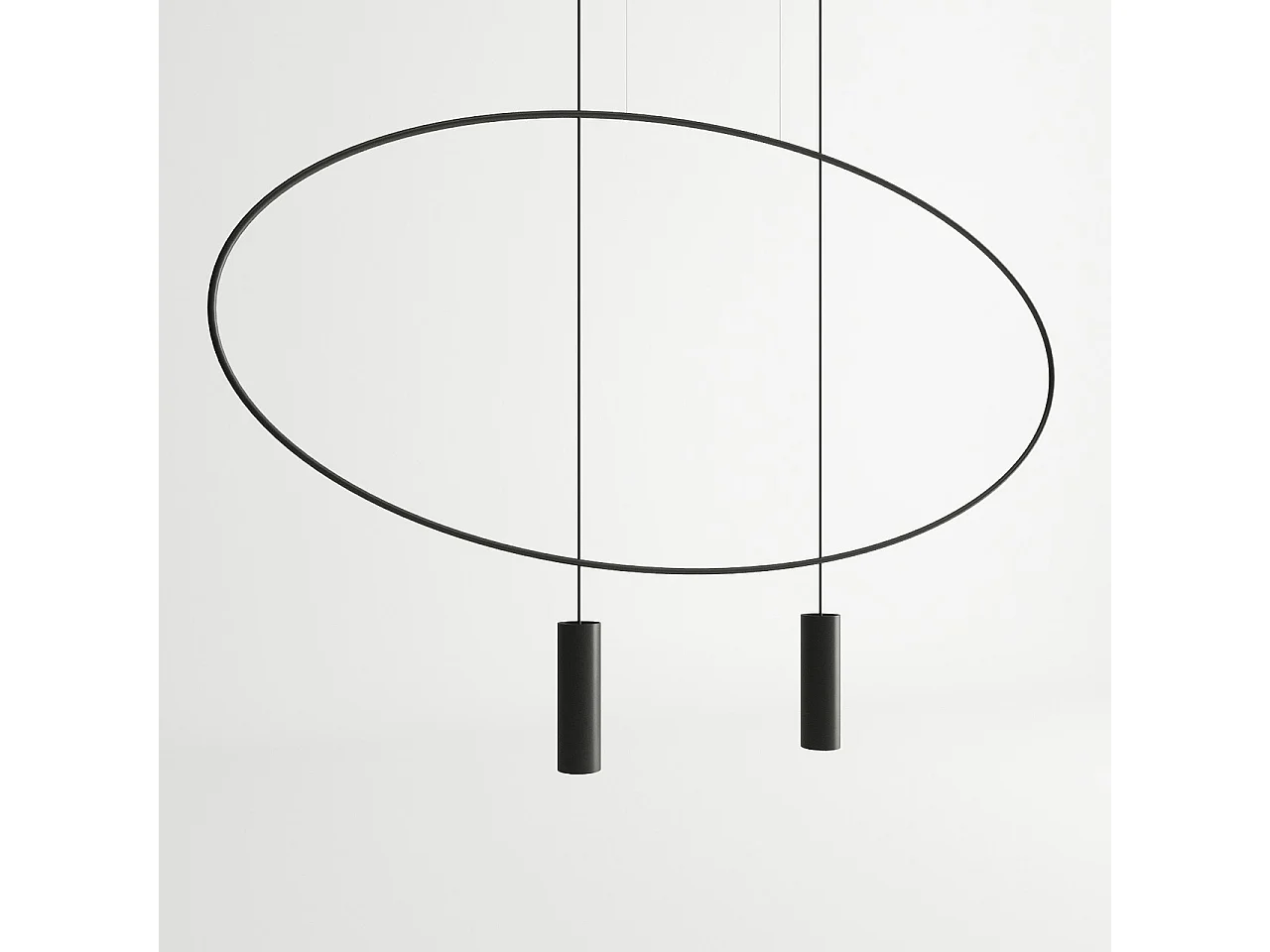 Sollux Lighting Holar Plafón Colgante Moderno, Negro, 2x GU10