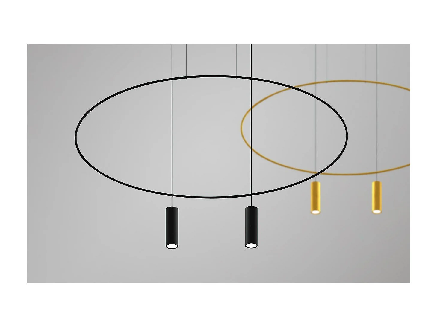 Sollux Lighting Holar Plafón Colgante Moderno, Negro, 2x GU10