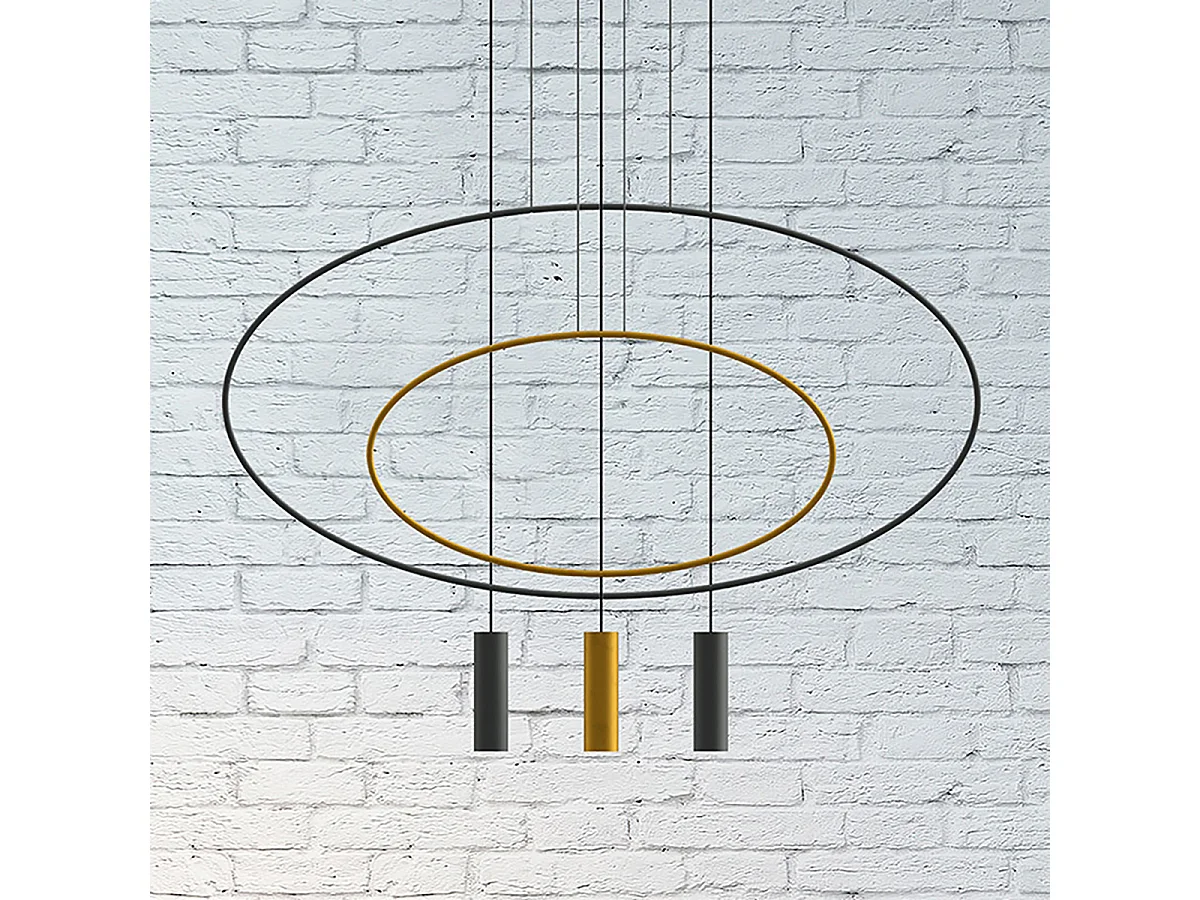 Sollux Lighting Holar Plafón Colgante Moderno, Negro, 2x GU10