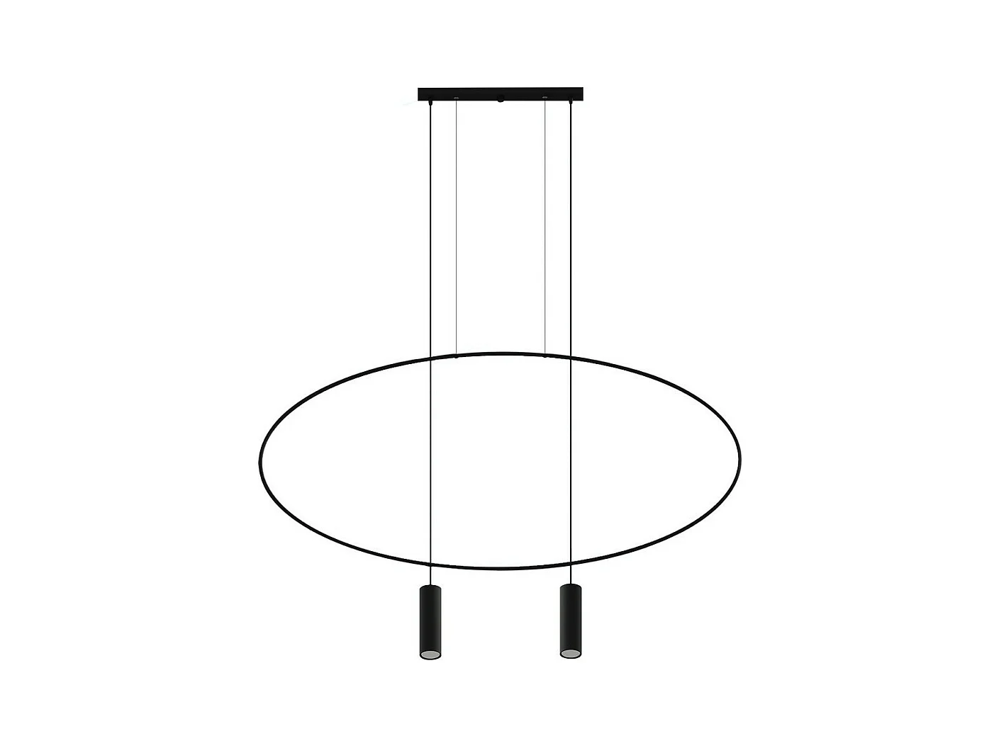 Sollux Lighting Holar Plafoniera moderna a sospensione, nera, 2x GU10