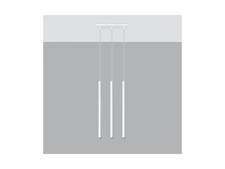 Sollux PASTELO Luminaire suspendu à 3 ampoules Staight, blanc, G9