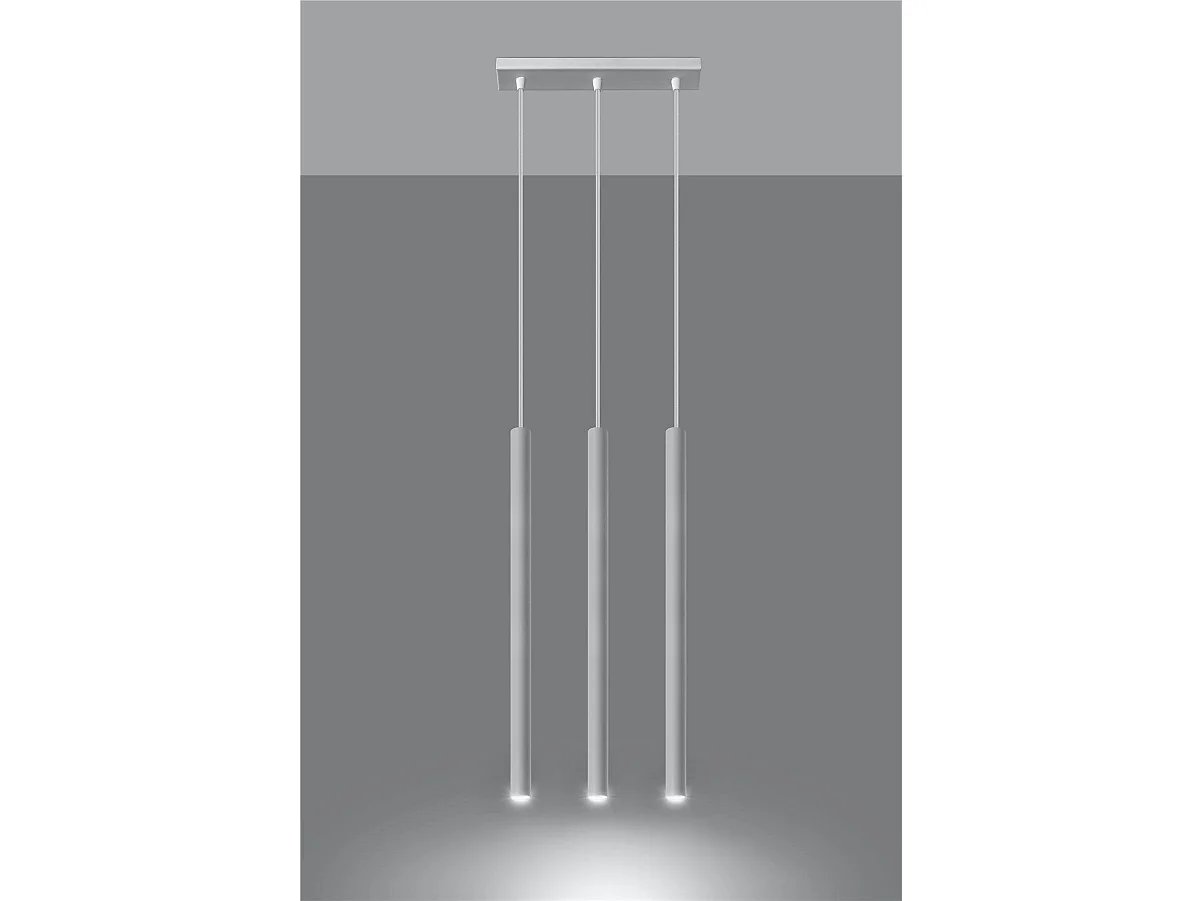 Sollux PASTELO Luminaire suspendu à 3 ampoules Staight, blanc, G9