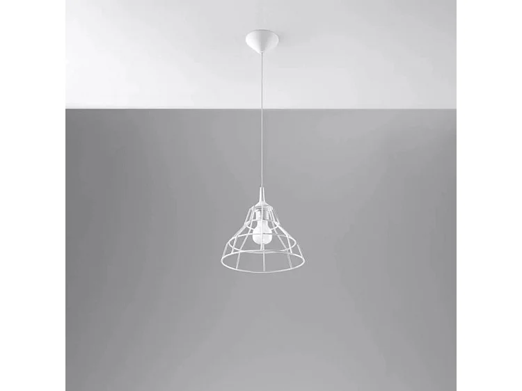 Sollux ANATA - 1 Lichtkäfig Deckenanhänger Weiß, E27