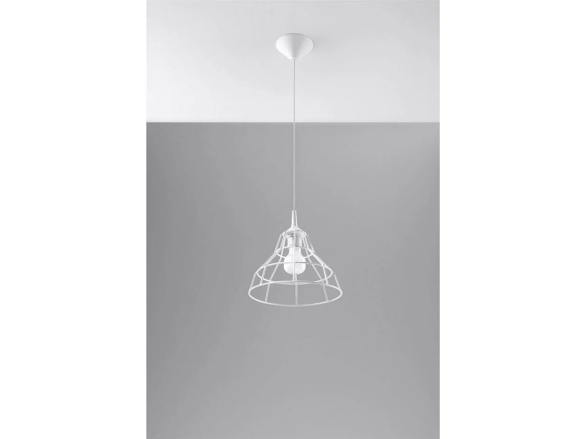 Sollux ANATA - Lámpara colgante de techo tipo jaula con 1 luz blanca, E27
