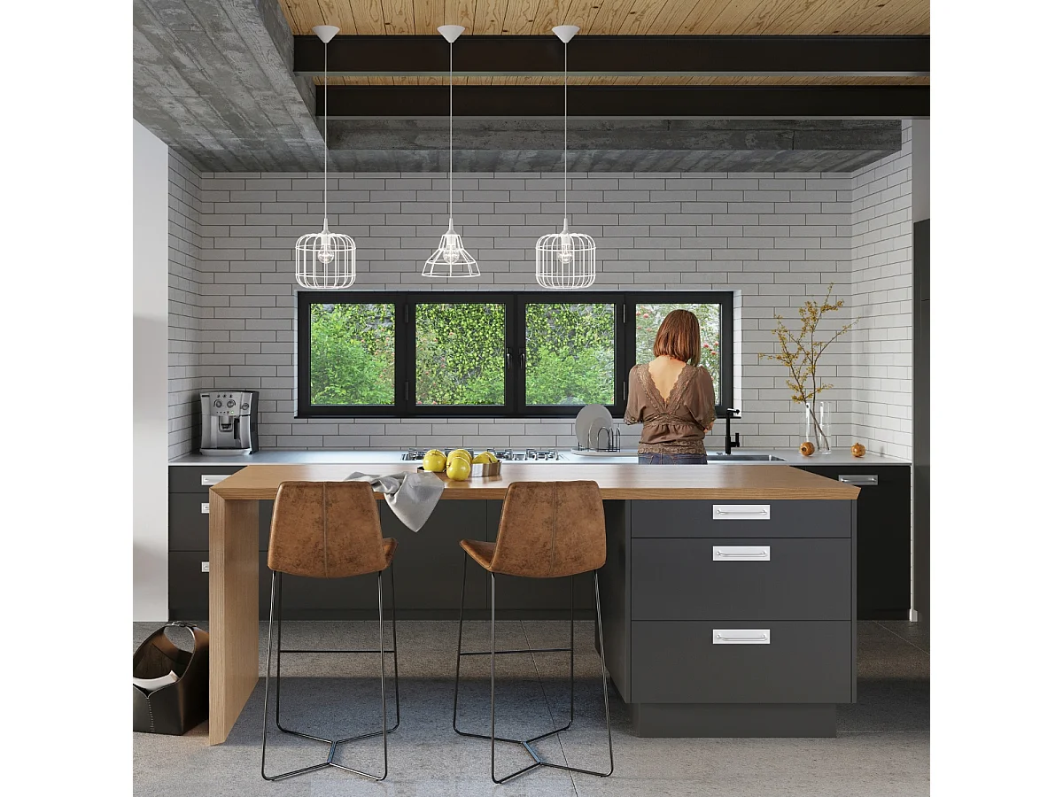 Hanglampen Anata Modern Van  - 1 Lichtbronnen - L.25 X H.95 Cm - Wit