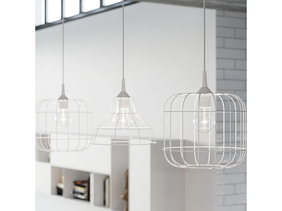 Hanglampen Anata Modern Van  - 1 Lichtbronnen - L.25 X H.95 Cm - Wit