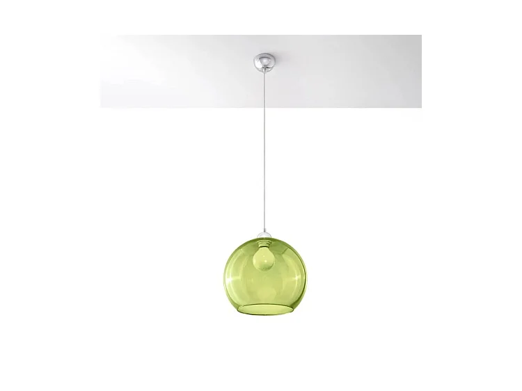 Hanglampen Ball Minimalistisch Van  - 1 Lichtbronnen - L.30 X H.120 Cm - Groente