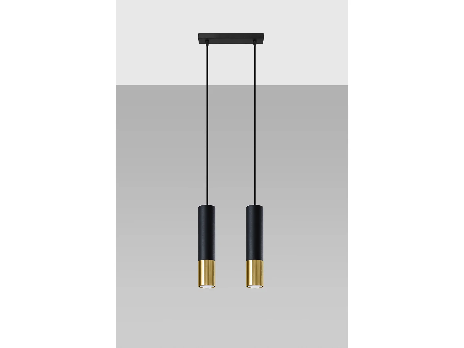 Sollux LOOPEZ Suspension Twin Noir, Or GU10