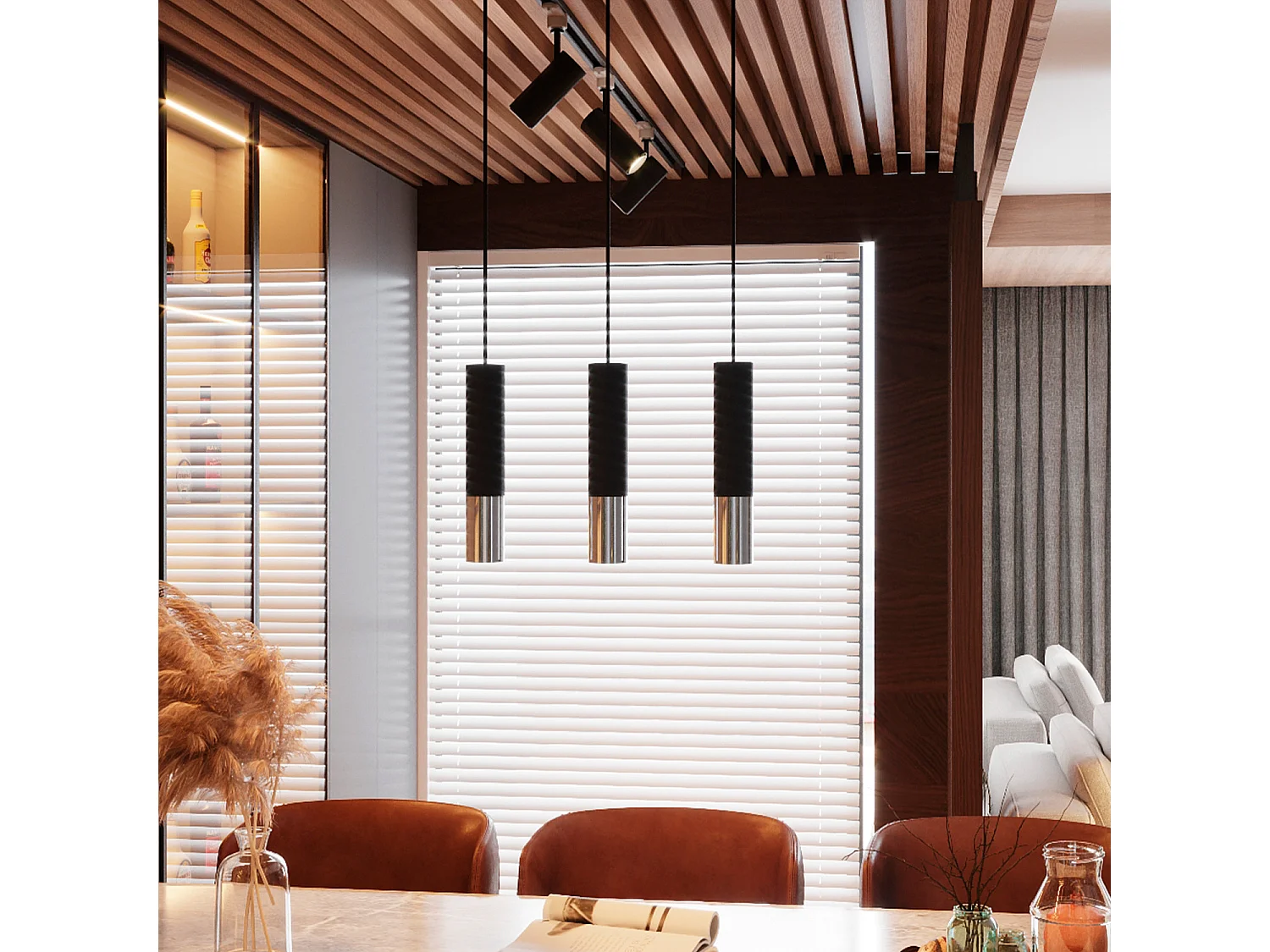 Sollux LOOPEZ Suspension Twin Noir, Or GU10