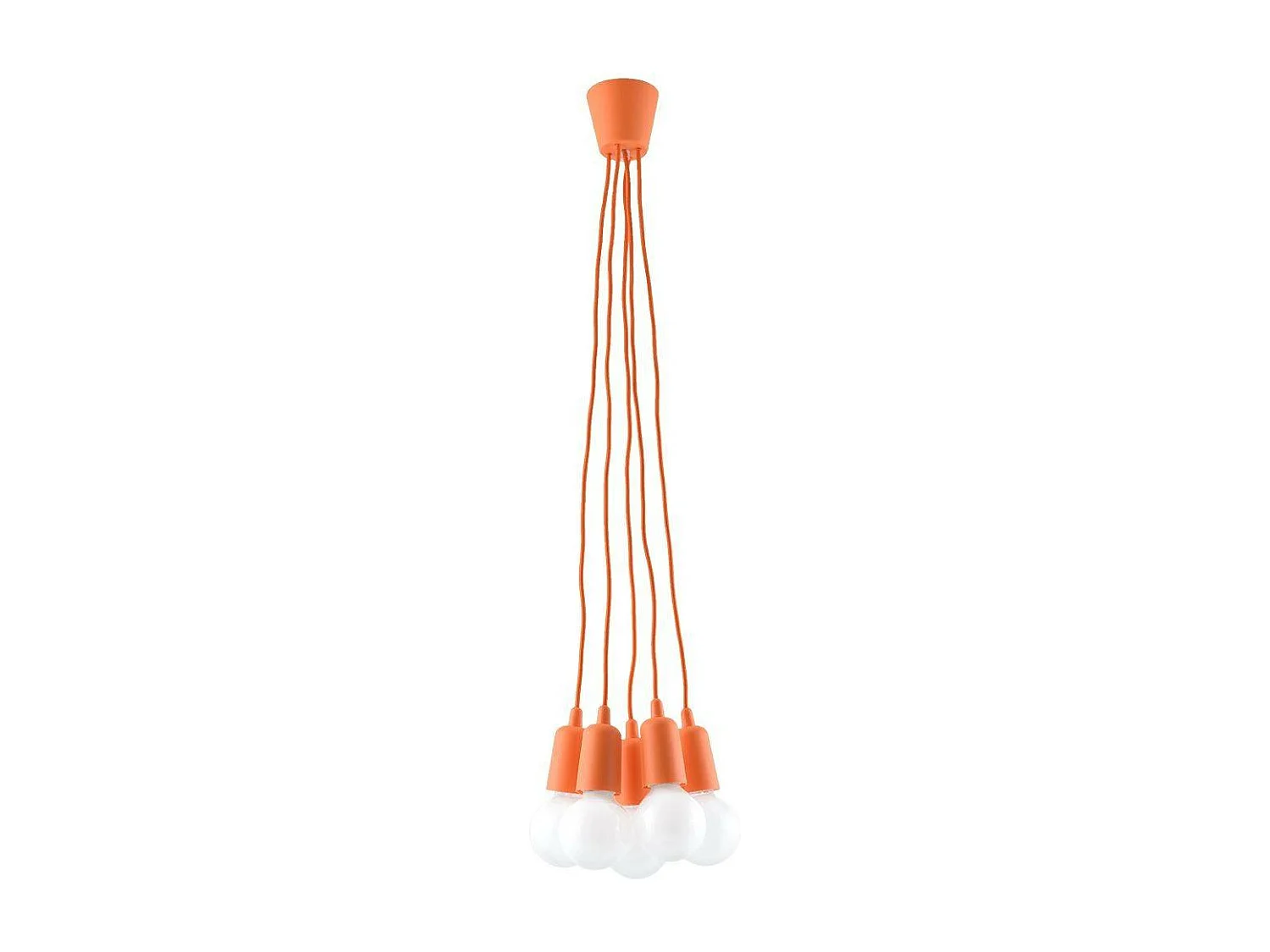 Sollux DIEGO - Lámpara colgante de techo con 5 luces, naranja