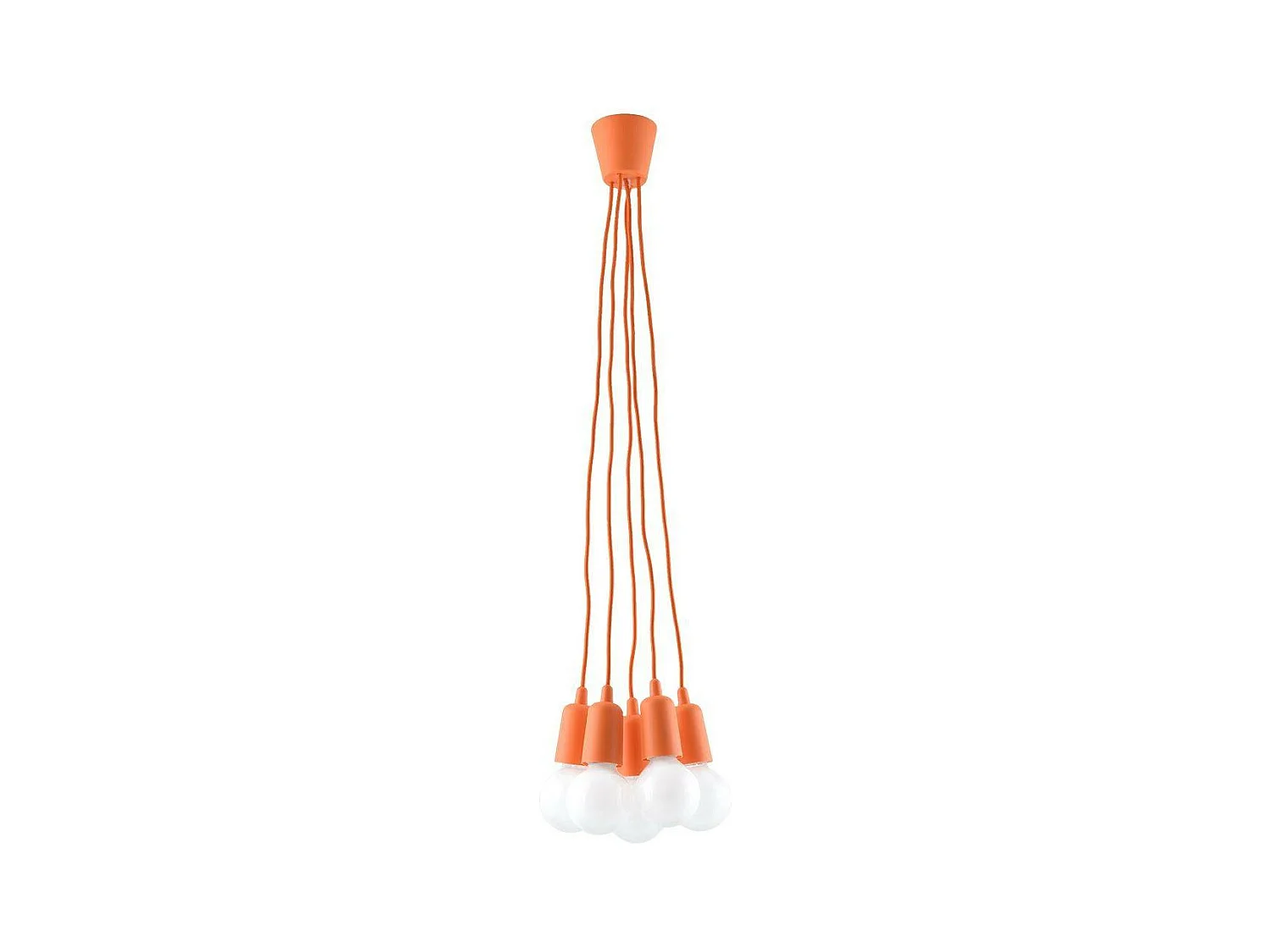 Sollux DIEGO Suspension à 5 ampoules au plafond orange