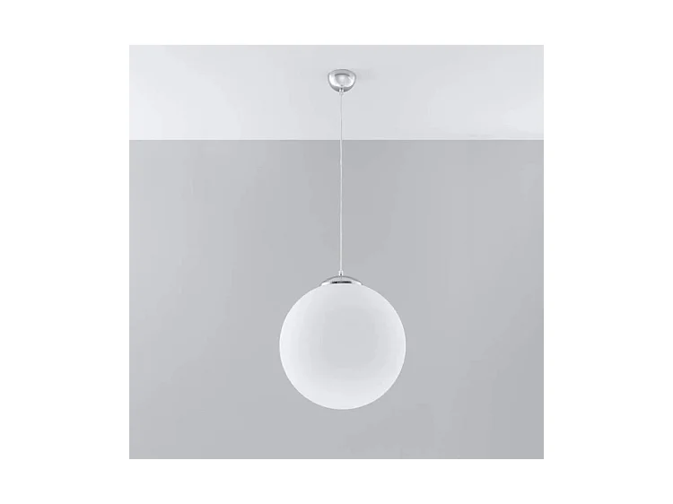 Sollux UGO Suspension Globe 1 Lumière Blanc, Chrome, E27