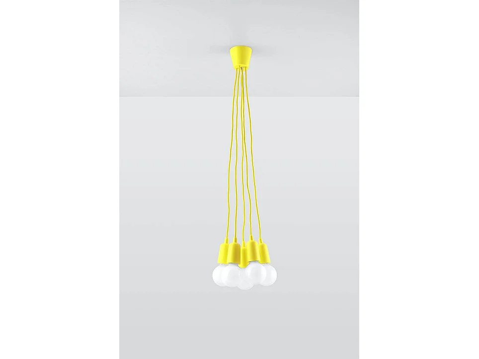 Lampa wisząca DIEGO 5 żółta