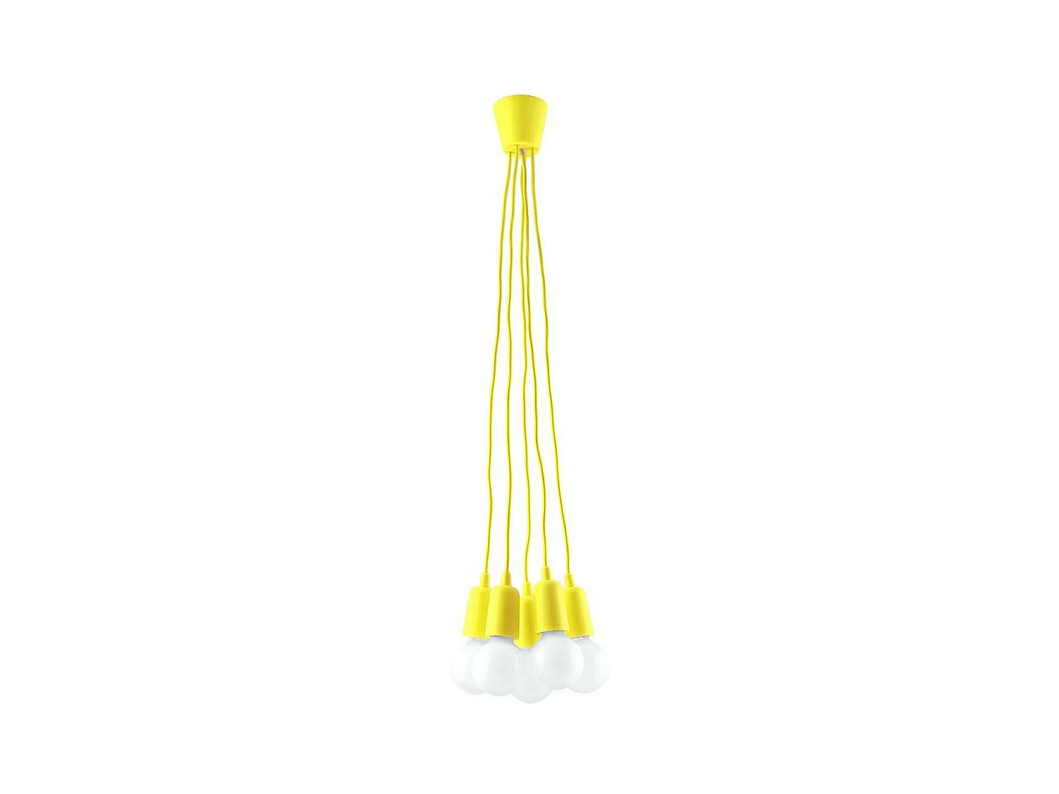 Sollux DIEGO Suspension à 5 ampoules au plafond jaune