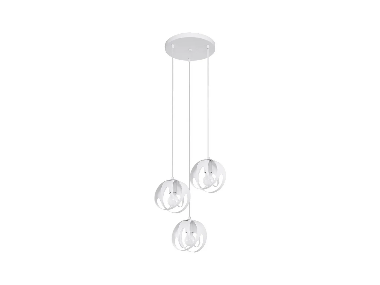 Sollux Lighting Tulos Plafonnier suspendu Cluster, blanc, 3x E27