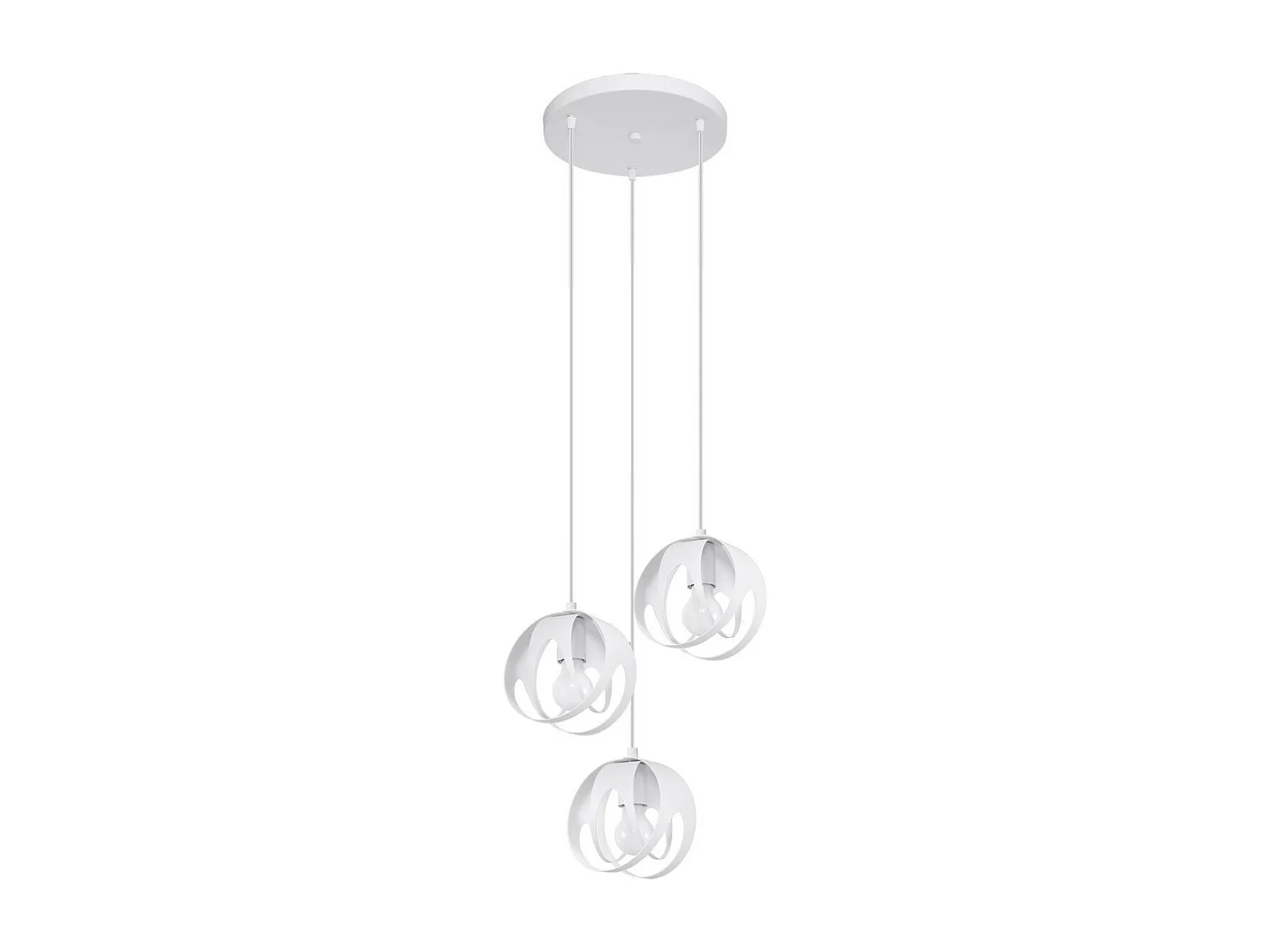 Sollux Lighting Tulos Plafonnier suspendu Cluster, blanc, 3x E27