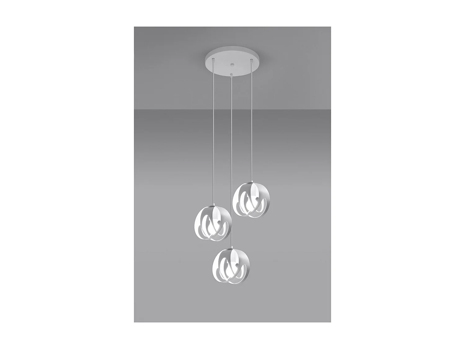 Sollux Lighting Tulos Plafonnier suspendu Cluster, blanc, 3x E27