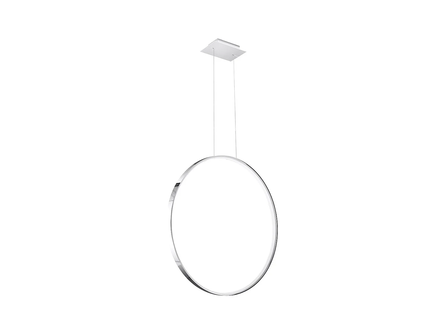 Hanglampen Rio Modern Van  - 1 Lichtbronnen - L.78 X H.150 Cm - Chroom