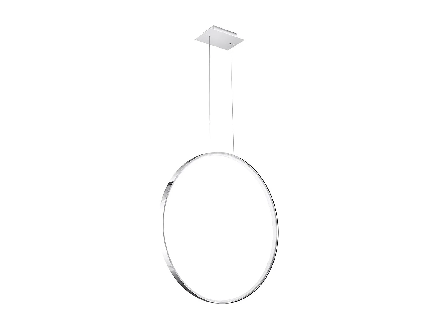 Hanglampen Rio Modern Van  - 1 Lichtbronnen - L.78 X H.150 Cm - Chroom