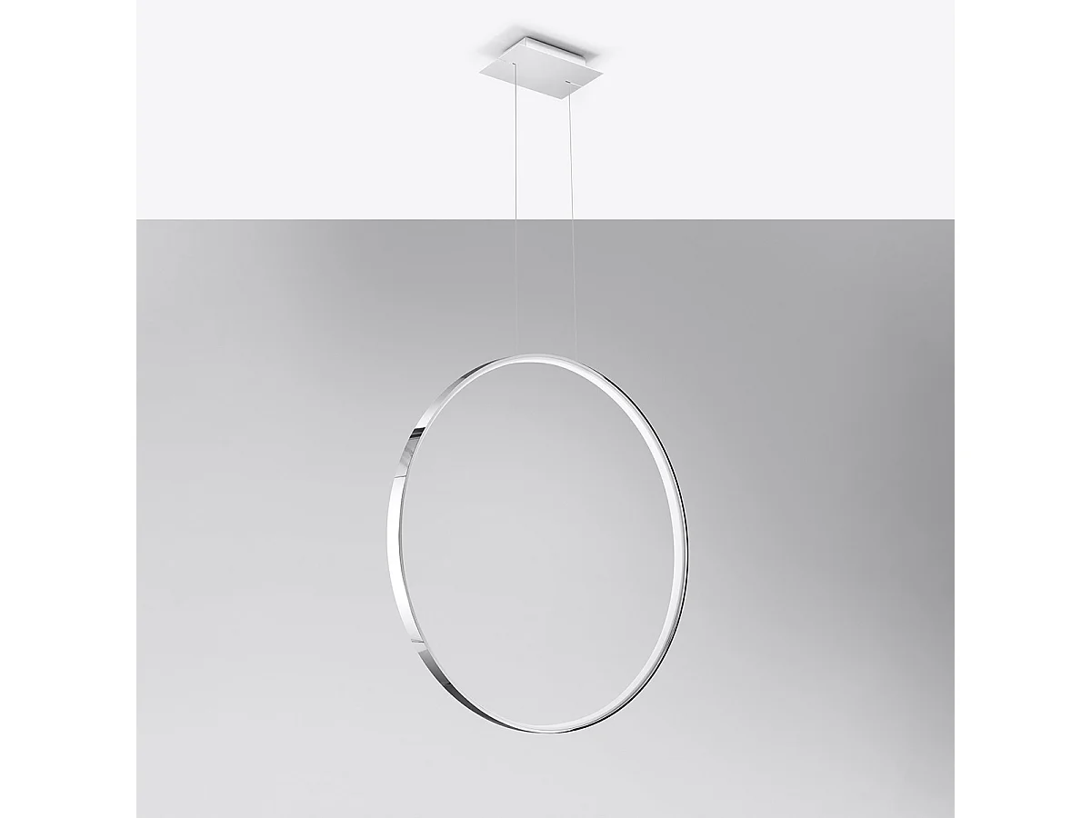 Hanglampen Rio Modern Van  - 1 Lichtbronnen - L.78 X H.150 Cm - Chroom