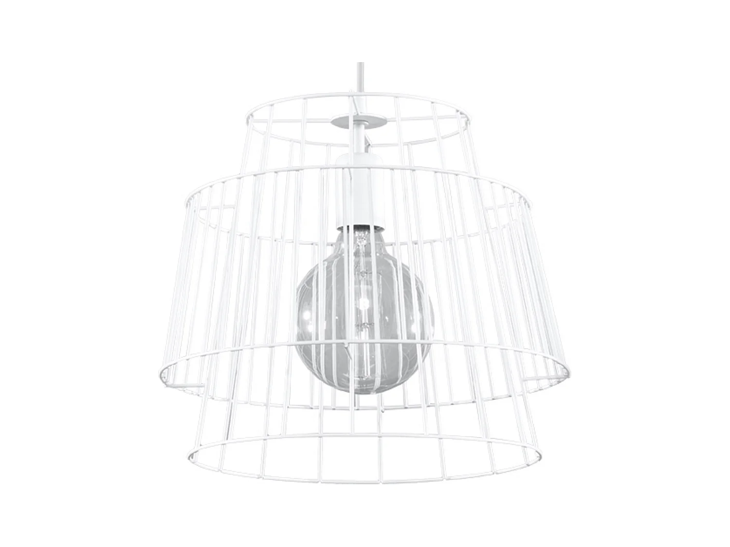 Hanglampen Gate Industrieel Van  - 1 Lichtbronnen - L.35 X H.130 Cm - Wit
