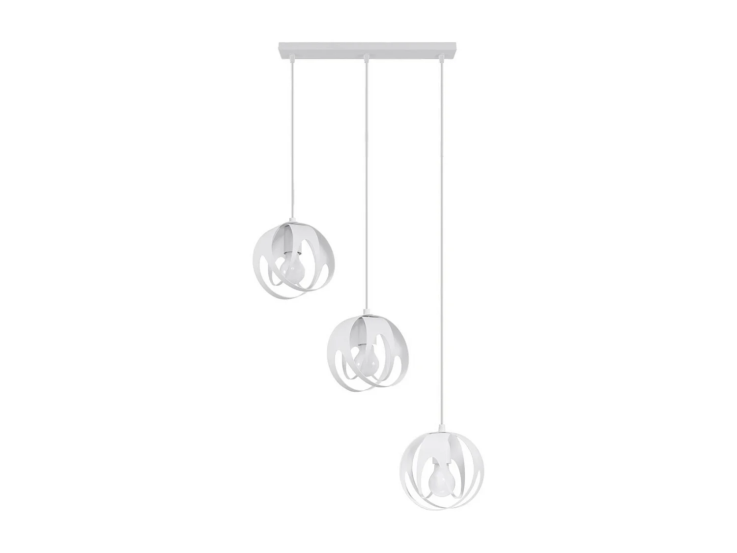 Sollux Lighting Tulos Plafonnier Suspension Bar, Blanc, 3x E27