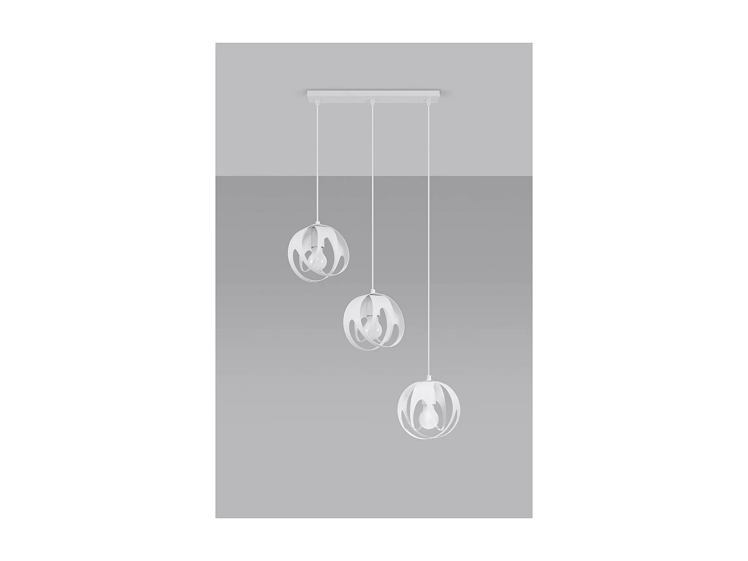 Sollux Lighting Tulos Plafonnier Suspension Bar, Blanc, 3x E27