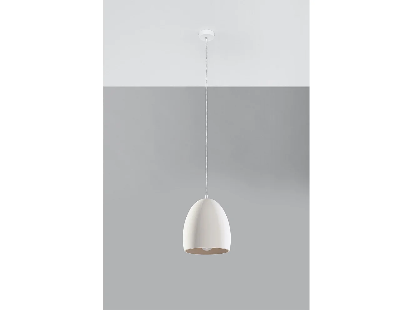 Lampa wisząca ceramiczna FLAWIUSZ biała