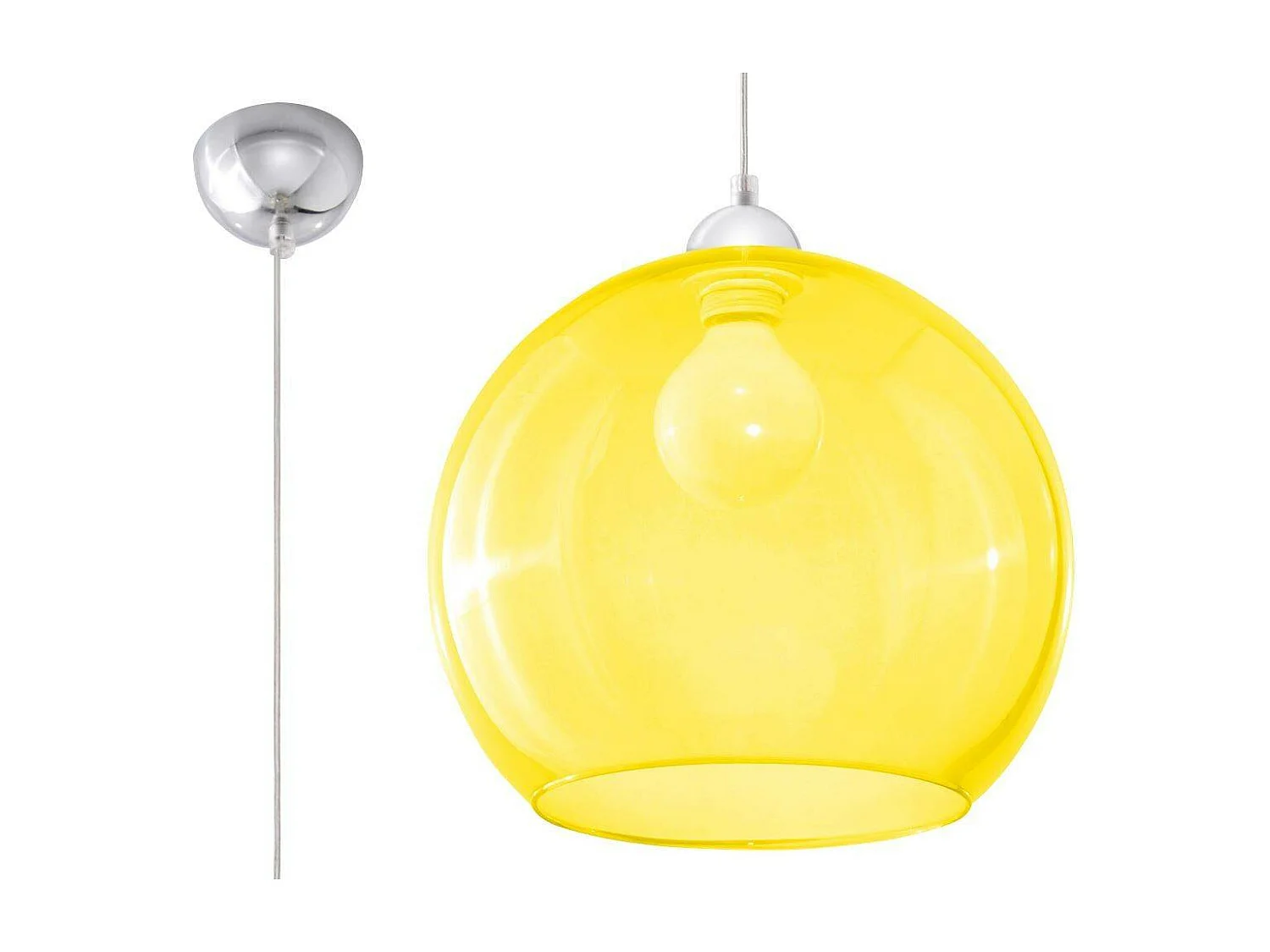 Lampa wisząca BALL żółta