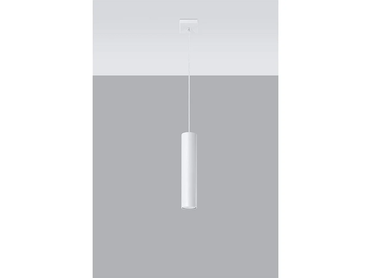 Hanglampen Lagos Modern Van  - 1 Lichtbronnen - L.8 X H.100 Cm - Wit