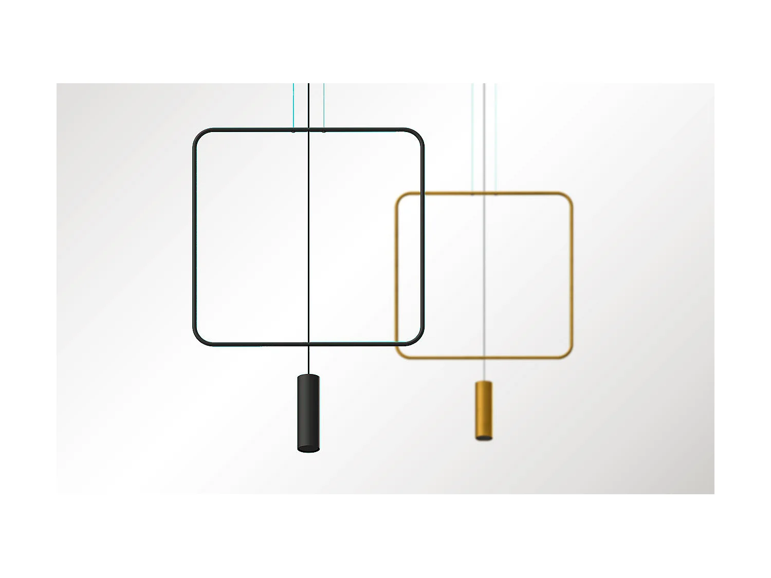 Lampada a sospensione moderna con struttura metallica nera GU10 Lámpara colgante moderna con marco de alambre Negro GU10