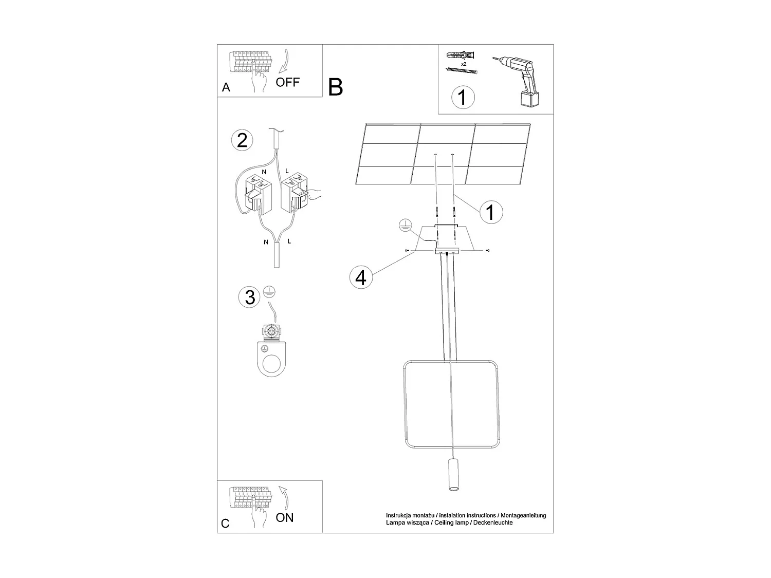 Lampada a sospensione moderna con struttura metallica nera GU10 Lámpara colgante moderna con marco de alambre Negro GU10