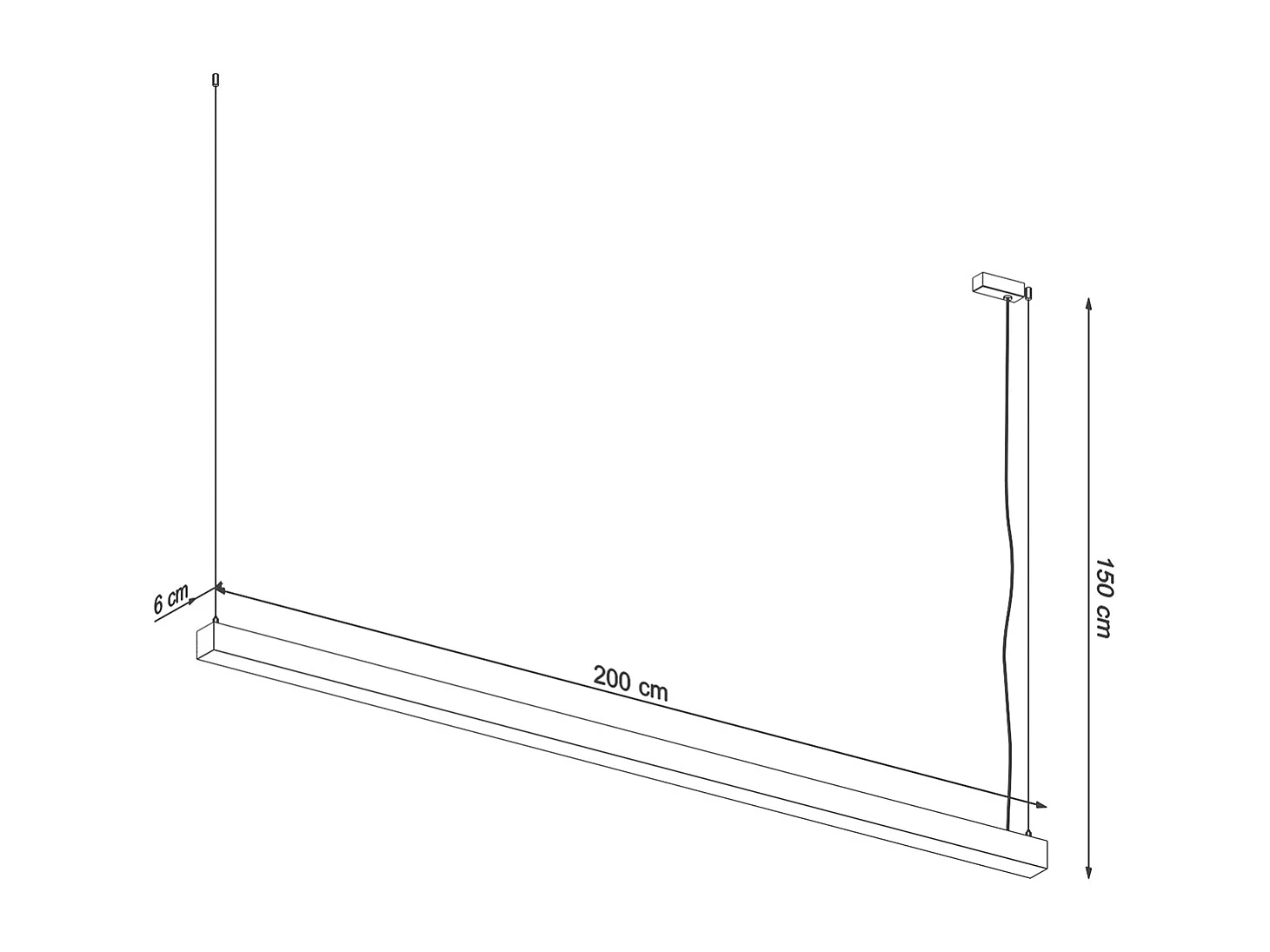 Sollux Pinne Plafón Led Integrado Colgante Negro