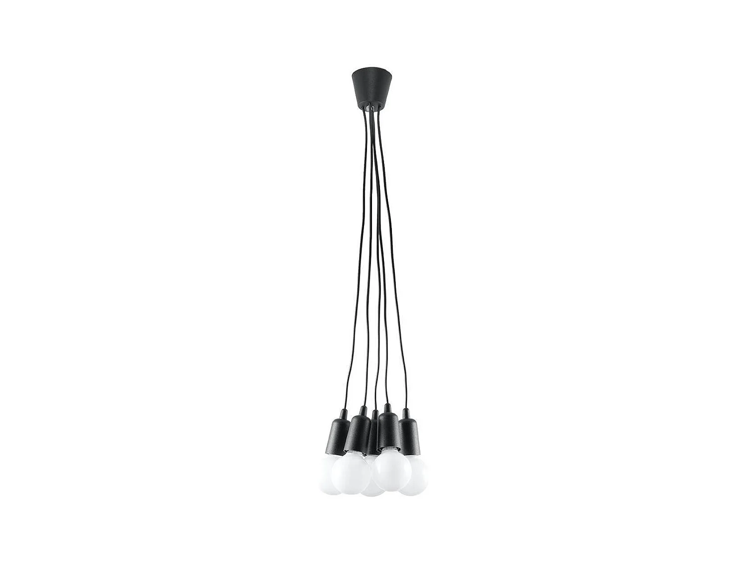 Sollux DIEGO Suspension à 5 ampoules au plafond, noir