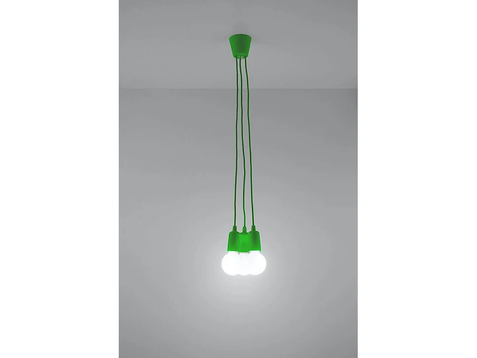 Hanglampen Diego Modern Van  - 3 Lichtbronnen - L.15 X H.90 Cm - Groente