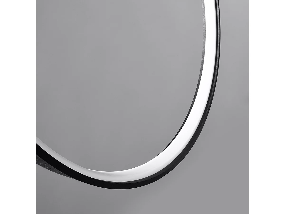 Sollux Lighting Rio Lámpara de techo colgante circular LED integrada, negra, 4000K, 3870lm