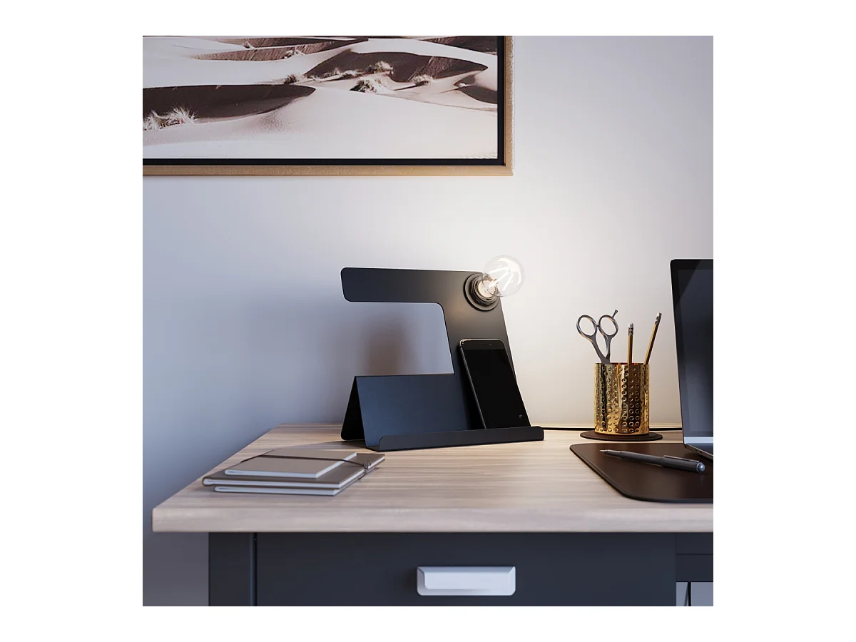 Sollux TULIP Suspension Moderne Noir E27