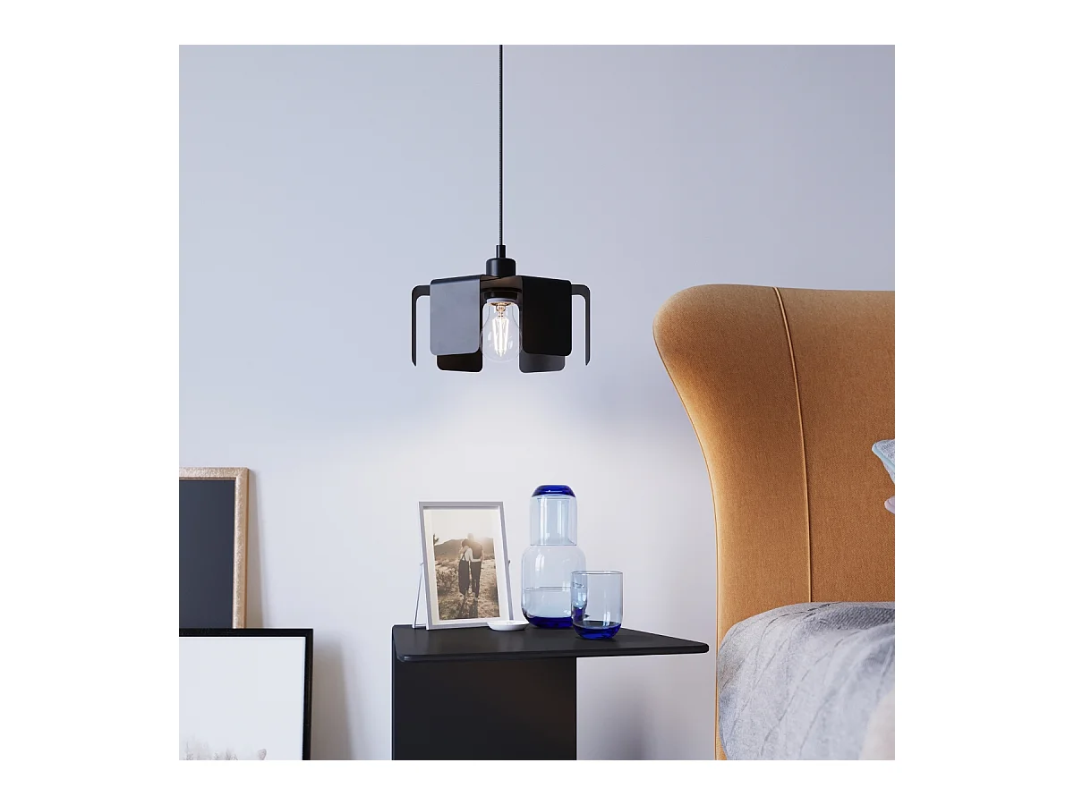 Sollux TULIP Suspension Moderne Noir E27