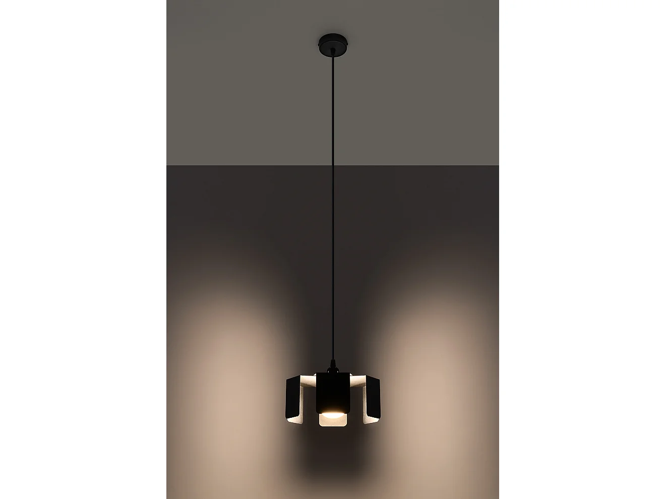 Sollux TULIP Suspension Moderne Noir E27