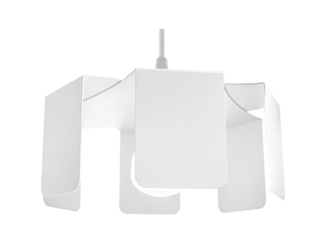 Hanglampen Tulip Industrieel Van  - 1 Lichtbronnen - L.24 X H.110 Cm - Wit