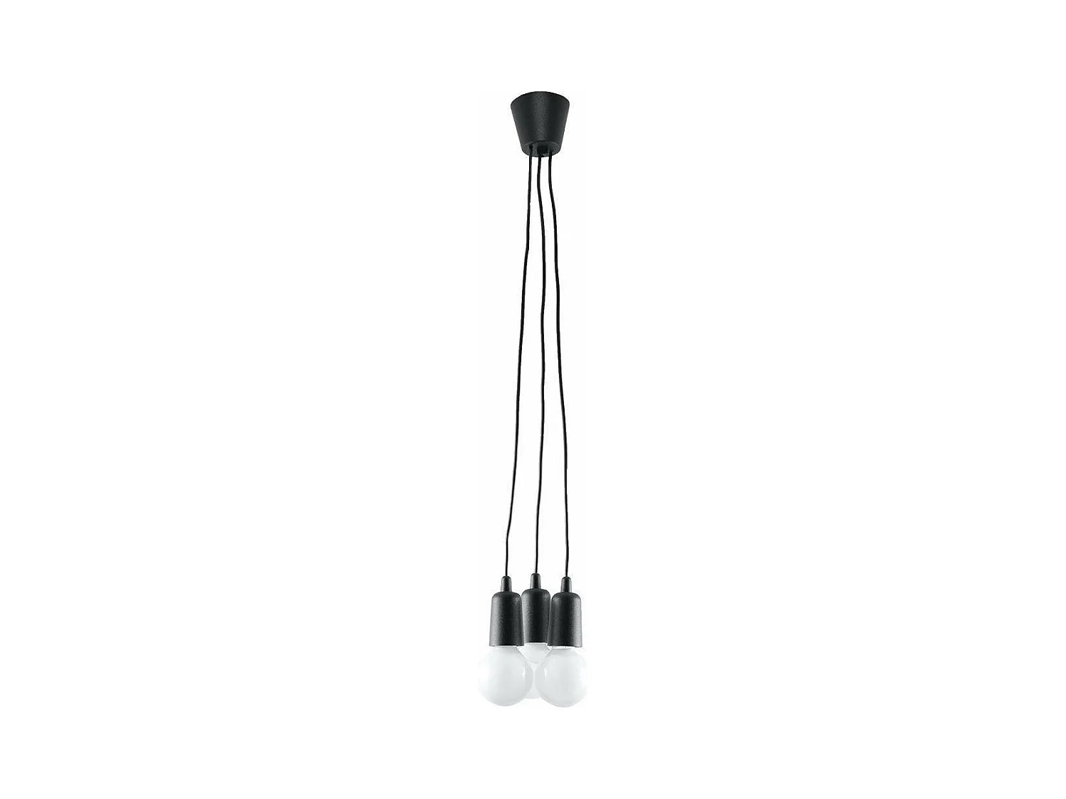 Sollux DIEGO Suspension à 3 ampoules au plafond, noir