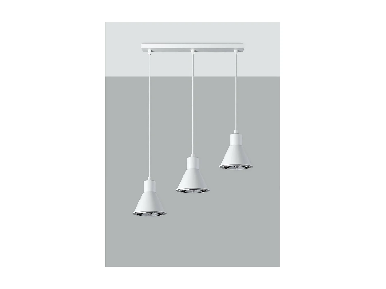 Lampa wisząca TAZILA 3 biała