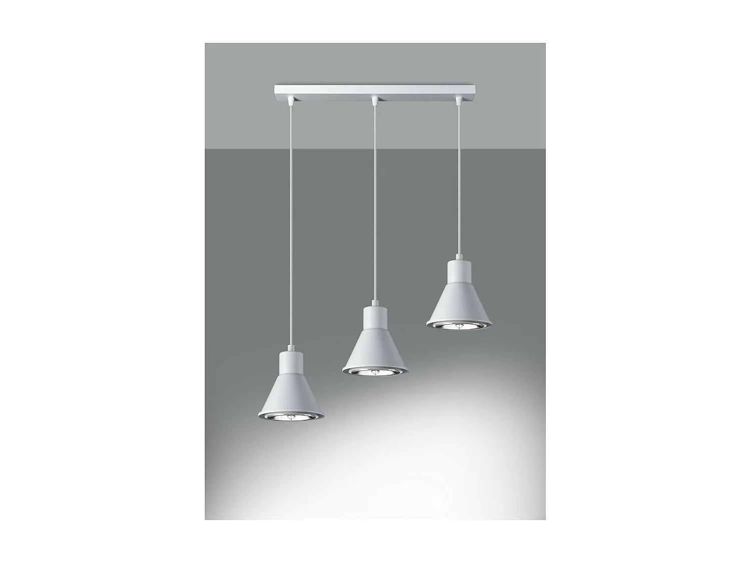 Lampa wisząca TAZILA 3 biała