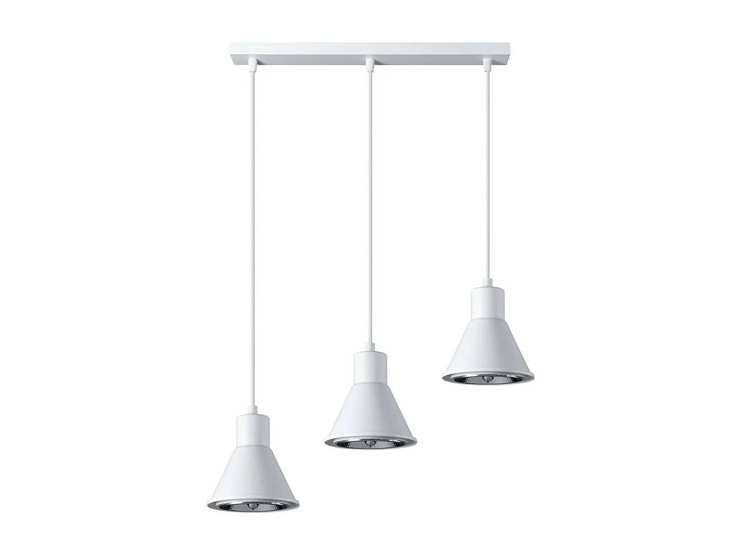 Hanglampen Tazila Modern Van  - 3 Lichtbronnen - L.45 X H.120 Cm - Wit