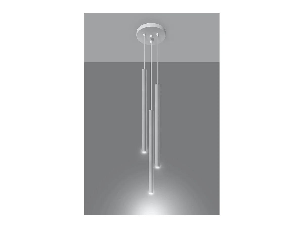 Sollux PASTELO Luminaire suspendu à 3 grappes blanches, G9