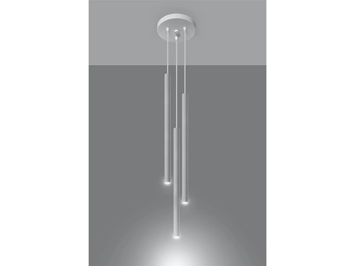 Sollux PASTELO Luminaire suspendu à 3 grappes blanches, G9