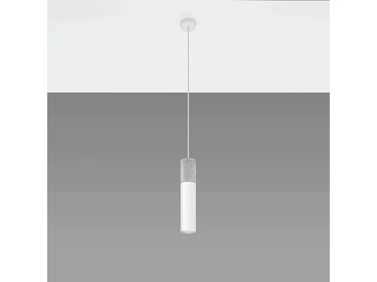 Sollux BORGIO Suspension Slim 8cm Gris Clair, Blanc GU10