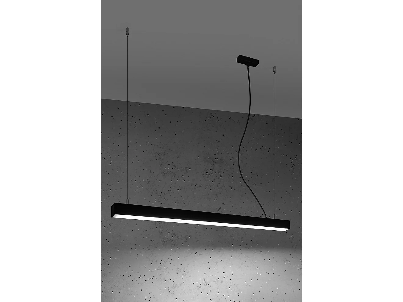 Integrated LED  95cm Linear Straight Bar Pendelleuchte Black 4000K Integrierte LED 95cm Linear Straight Bar Pendelleuchte Schwarz 4000K
