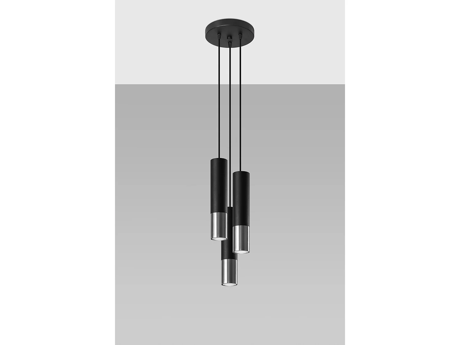 Cluster-Hängelampe Pendelleuchte Black, Chrome GU10 Cluster-Hängelampe Pendelleuchte Schwarz, Chrom GU10